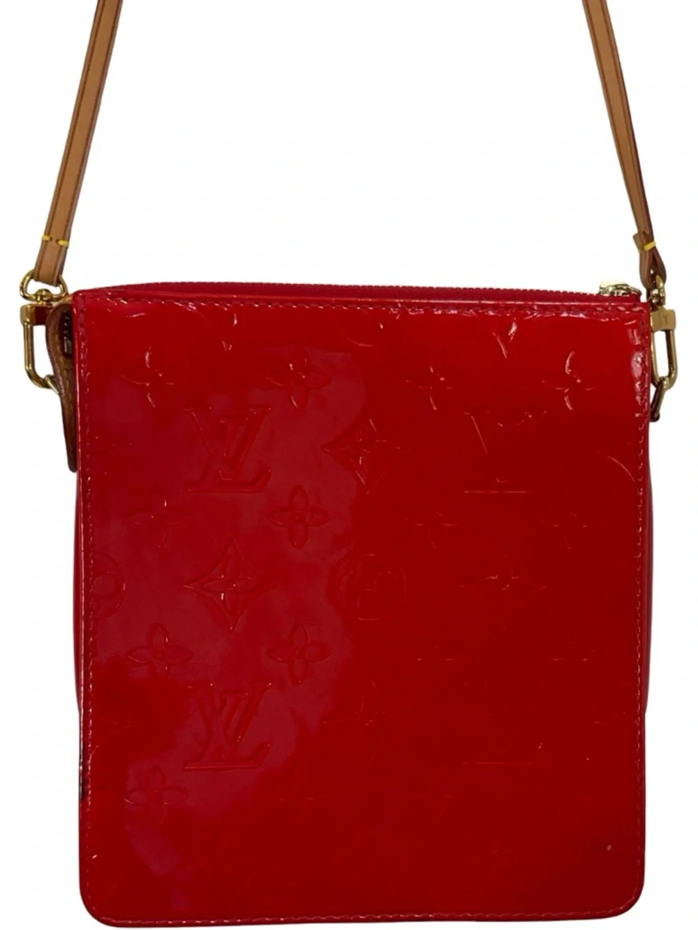 Louis Vuitton Red Monogram Vernis Mott Pochette - Picture 2 of 16